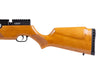 air venturi aigun pcp regulated air rifle wood stock left profile close up