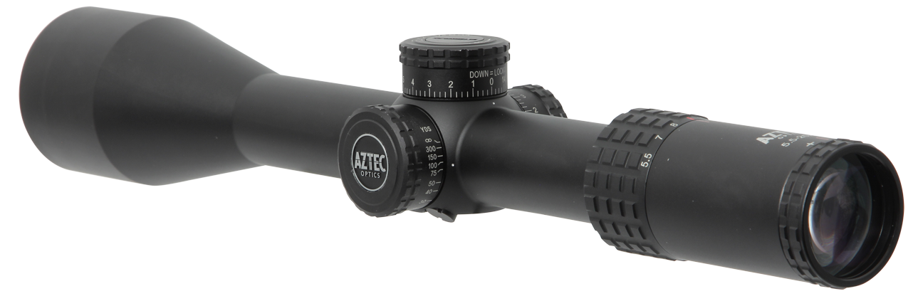 Aztec rifle scope  5.5-25×50 for airguns aztex optics scope left angle